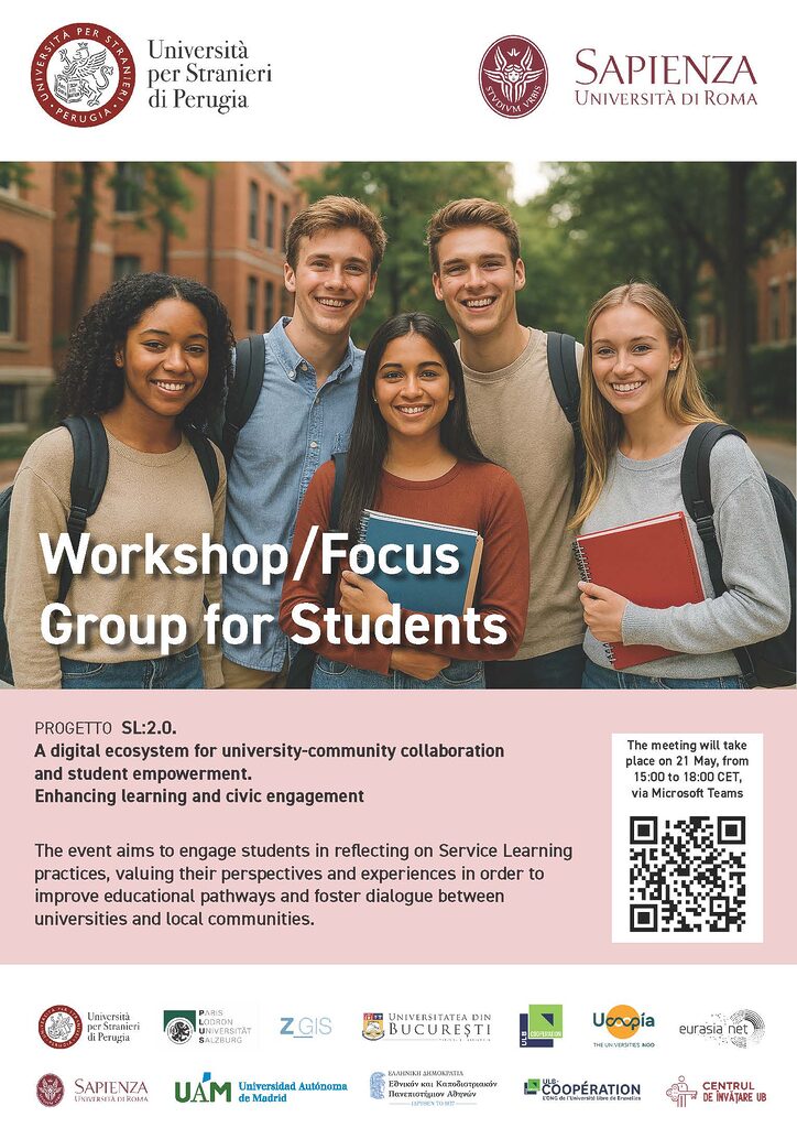 Focus group for students: SL:2.0. Un ecosistem digital pentru colaborarea dintre universitate și comunitate și pentru dezvoltarea autonomiei studenților.